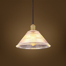 חוזה אמריקאי כפרי תעשייתי זכוכית רטרו Droplight Falls מנורה