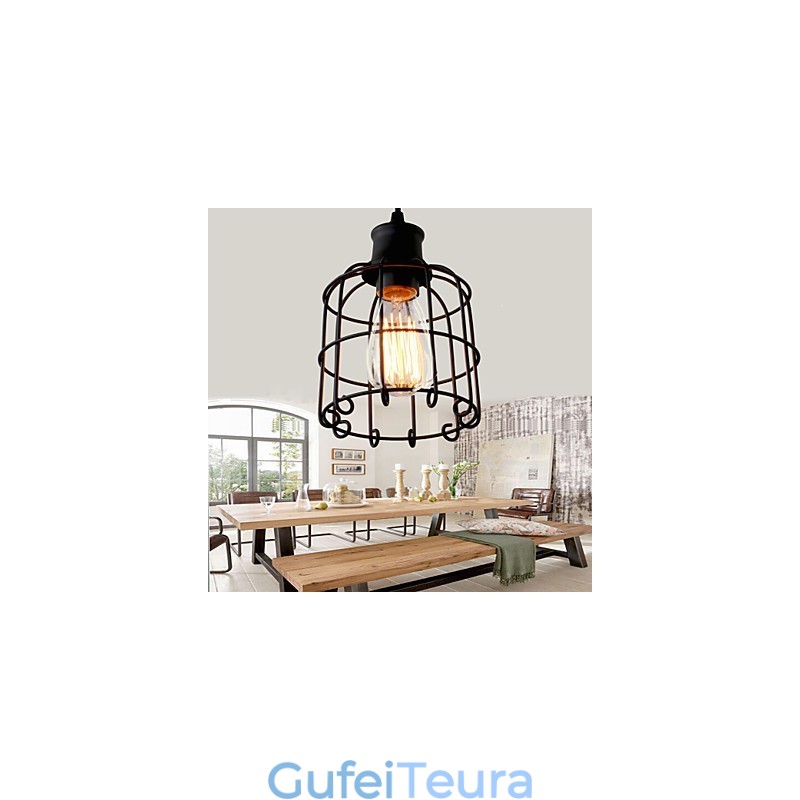 אורות תליון מיני סטייל כפרי לודג' רטרו קאנטרי מוסך מתכת