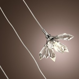 אור תליון מתכת כרום מודרני עכשווי קריסטל מיני