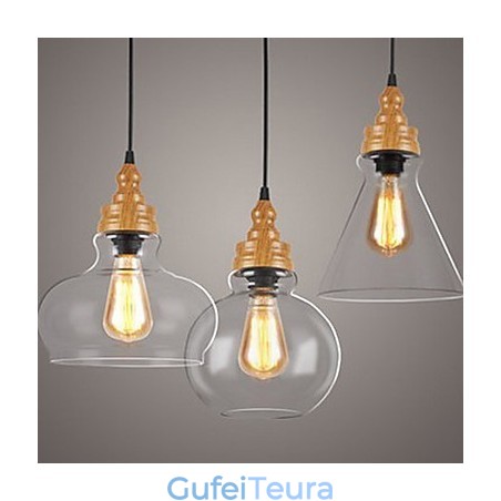 צפון אמריקה Creative Wood Grain מנורת קריסטל משחזרת דרכים עתיקות מנורת אור צפון אמריקה Creative Wood Grain מנורת קריסטל משחזרת דרכים עתיקות מנורת אור