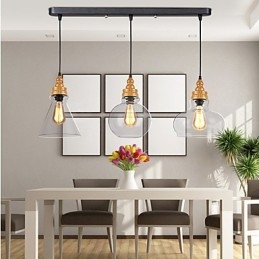 צפון אמריקה Creative Wood Grain מנורת קריסטל משחזרת דרכים עתיקות מנורת אור