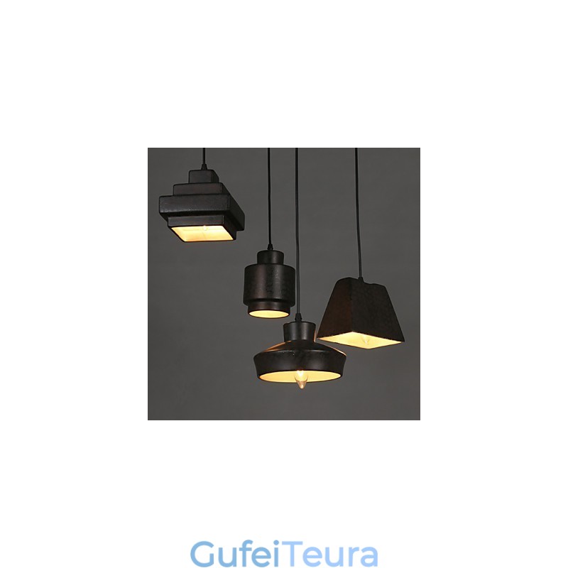 אמריקן קאנטרי רטרו נברשת זכוכית חלודה לשבת Droplight