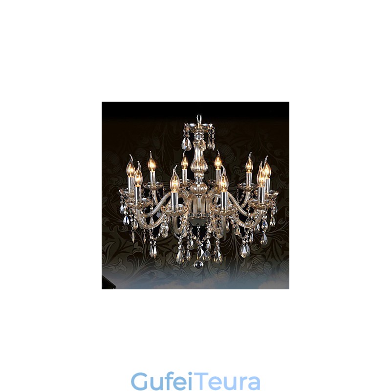 10 אורות נברשת קריסטל יוקרתית קוניאק צבע K9 נברשת קריסטל