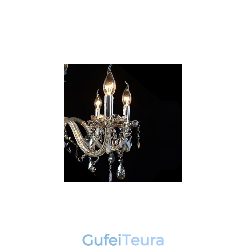 10 אורות נברשת קריסטל יוקרתית קוניאק צבע K9 נברשת קריסטל