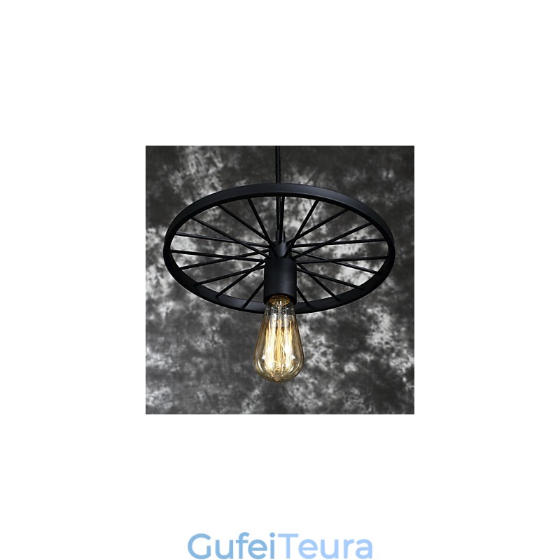 מנורות תליון לופט רטרו כפרי אמריקאי ברזל יצוק גלגל נברשת בסגנון תעשייתי
