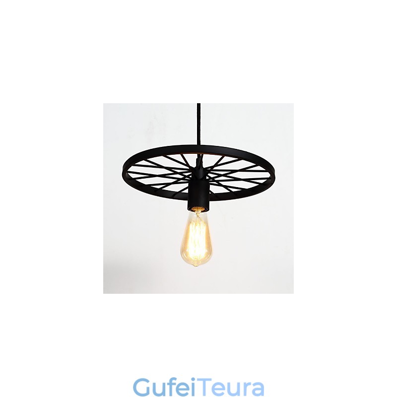 מנורות תליון לופט רטרו כפרי אמריקאי ברזל יצוק גלגל נברשת בסגנון תעשייתי