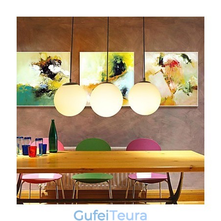 נברשת כדור זכוכית אור כדורי פשוט ראש יחיד תאורת מנורה טיפה