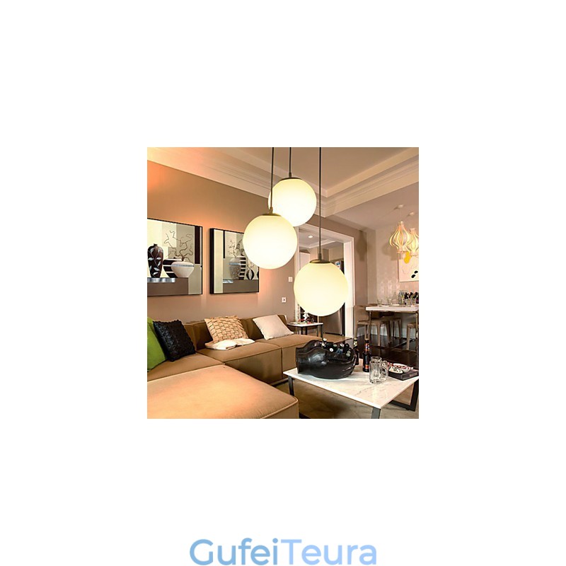 נברשת כדור זכוכית אור כדורי פשוט ראש יחיד תאורת מנורה טיפה