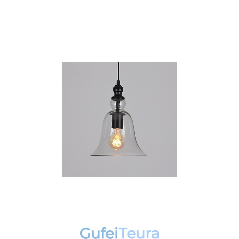 נברשת זכוכית רטרו תעשייתית וינטג' יצירתית מינימליסטית מנורת ליד המיטה בצבע ברור