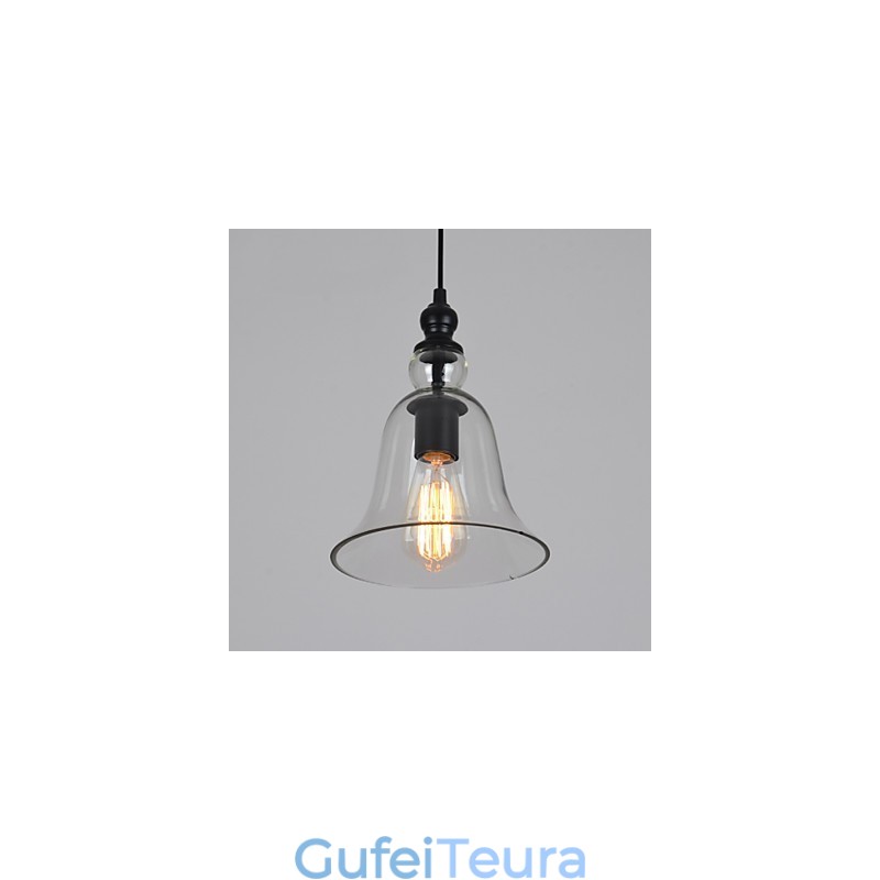 נברשת זכוכית רטרו תעשייתית וינטג' יצירתית מינימליסטית מנורת ליד המיטה בצבע ברור