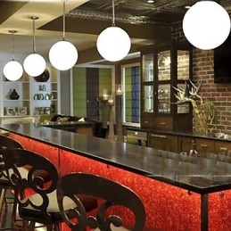 כדור זכוכית לבן מכווץ אור נברשת דקורטיבית