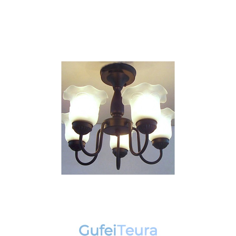 נברשת מתכת ציור קלאסי מסורתי