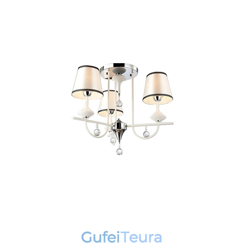 נברשת מתכת כרום קריסטל מודרנית עכשווית