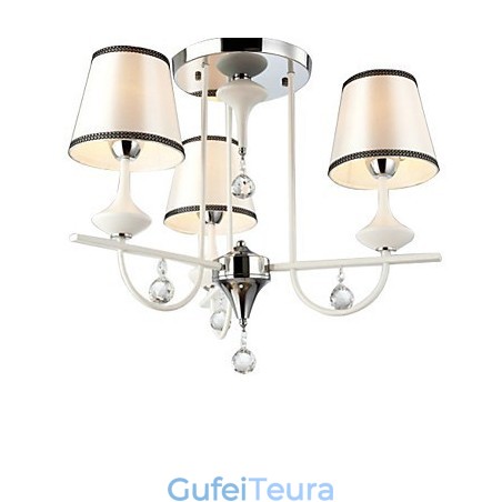 נברשת מתכת כרום קריסטל מודרנית עכשווית