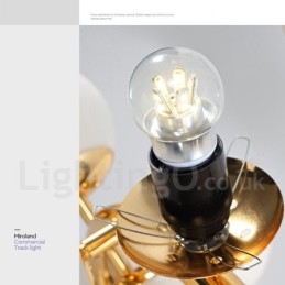 נברשת מודרנית עכשווית 16 אור עם גוון זכוכית ומנורה