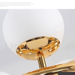 נברשת מודרנית עכשווית 16 אור עם גוון זכוכית ומנורה