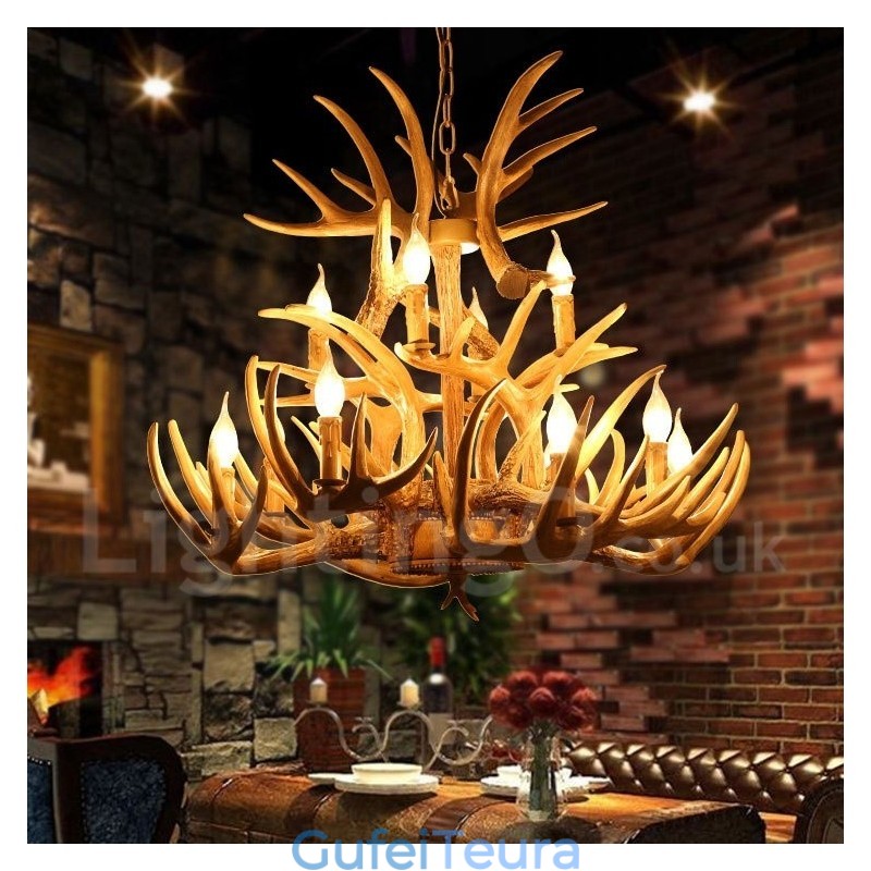 Vintage Country 12 Light Chandelier Light
