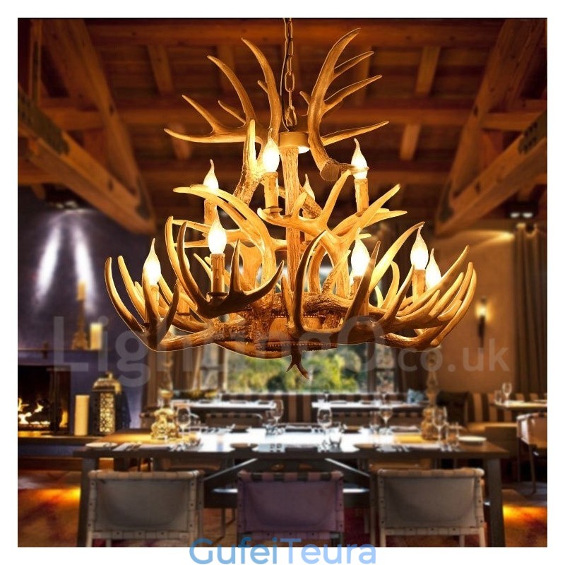 Vintage Country 12 Light Chandelier Light