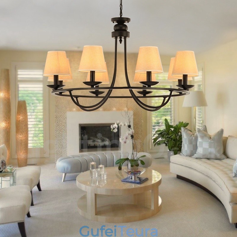 Country Retro 8 אור נברשת יחיד שכבת אור מנורת