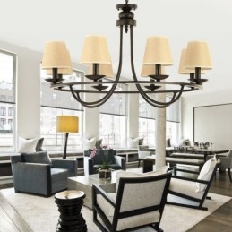 Country Retro 8 אור נברשת יחיד שכבת אור מנורת