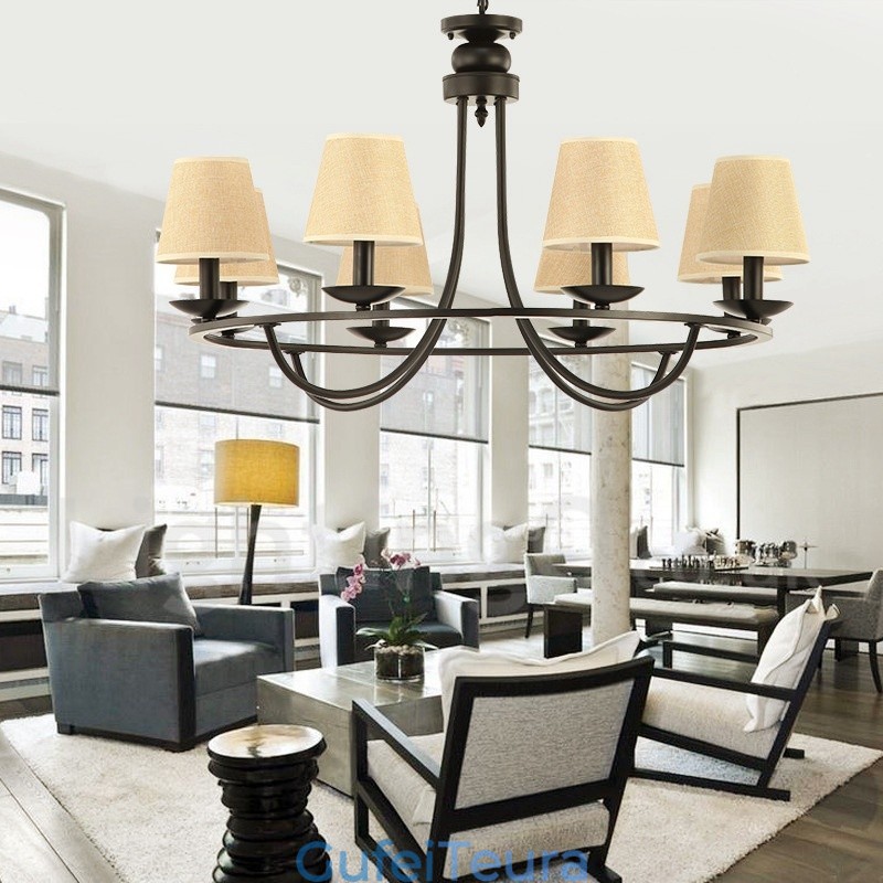 Country Retro 8 אור נברשת יחיד שכבת אור מנורת