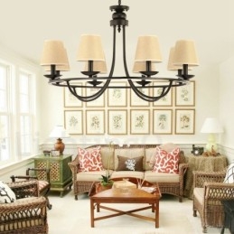 Country Retro 8 אור נברשת יחיד שכבת אור מנורת