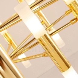 40 בהיר זהב 2 שכבות מודרנית עכשווית מנורת אור נברשת