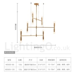 8 אור 3 שכבות מודרני נברשת עכשווי אור מנורה