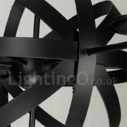 רטרו וינטג' מתכת 6 אור נברשת יחיד שכבתית