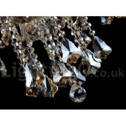 רטרו וינטג' קוניאק צבע K9 קריסטל מודרני נברשת עם 6 אורות