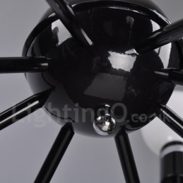 שחור רטרו וינטג מתכת 8 אור נברשת יחיד שכבת אור