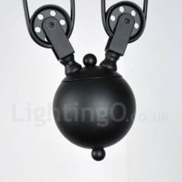 2 אור תליון מתכת וינטג' קאנטרי