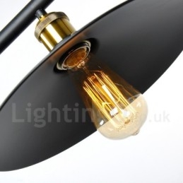 2 אור תליון מתכת וינטג' קאנטרי