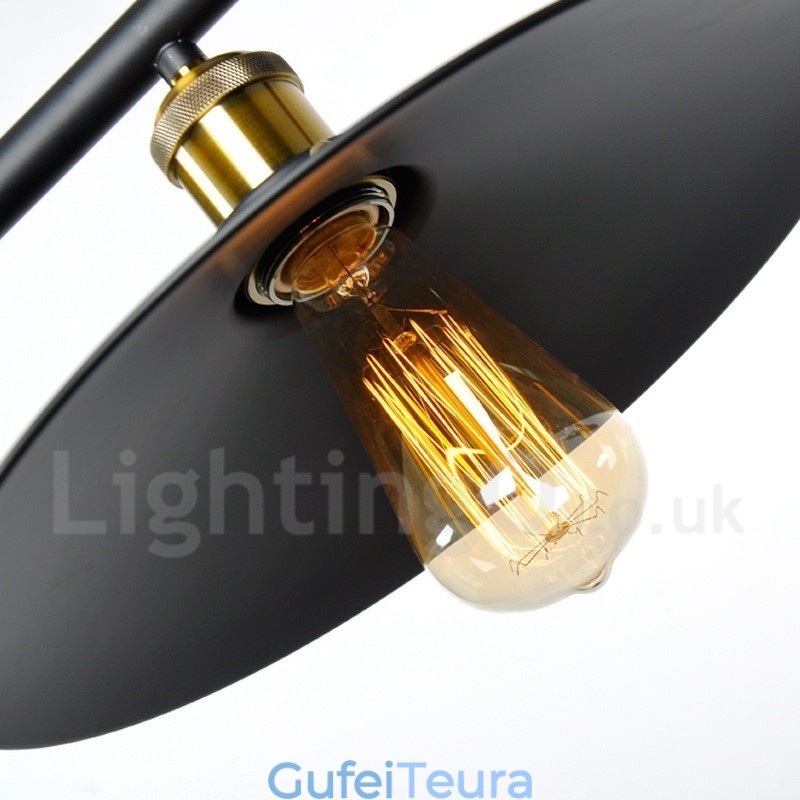 2 אור תליון מתכת וינטג' קאנטרי