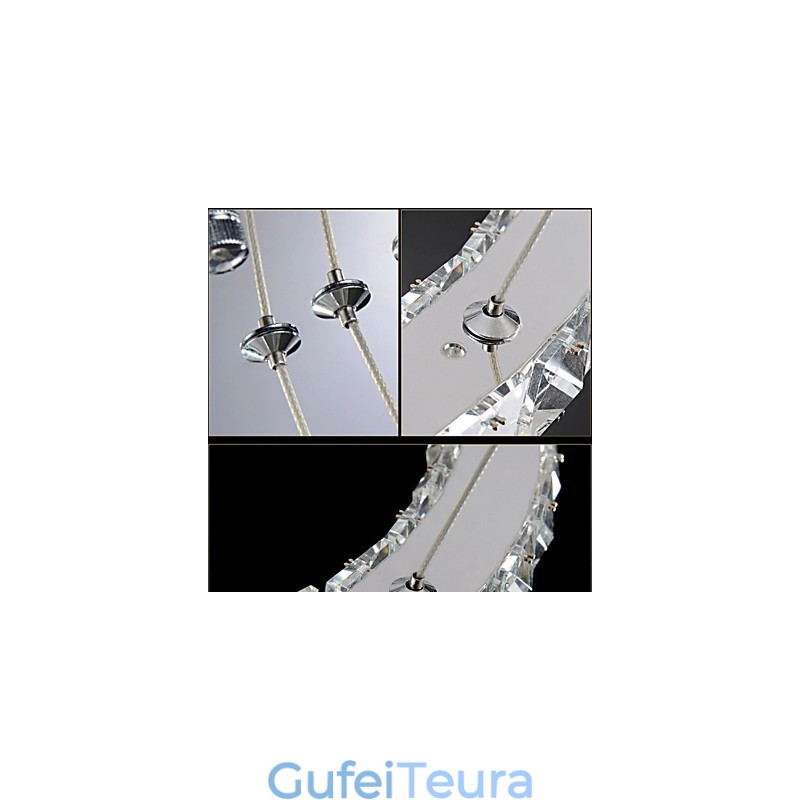 אורות נברשת קריסטל תאורה מודרנית שלוש טבעות D305070 K9 גופי תאורה תקרת קריסטל גדולים