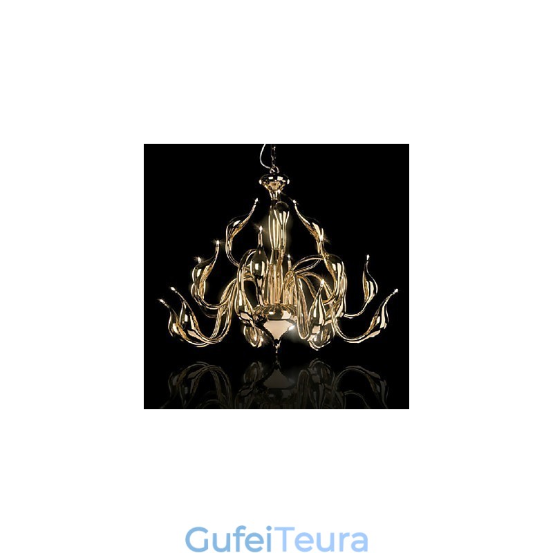 ציפוי זהב של נברשת מודרנית 18 אורות G4