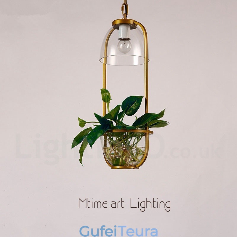 תאורת תליון מזכוכית קלאסית מסורתית עם אור יחיד