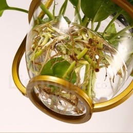 תאורת תליון מזכוכית קלאסית מסורתית עם אור יחיד