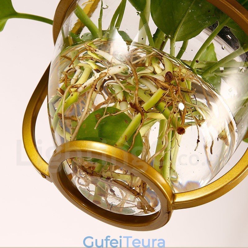 תאורת תליון מזכוכית קלאסית מסורתית עם אור יחיד