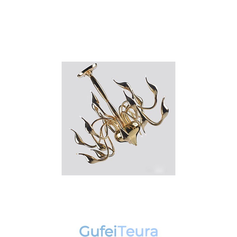 ציפוי זהב של נברשת מודרנית 18 אורות G4