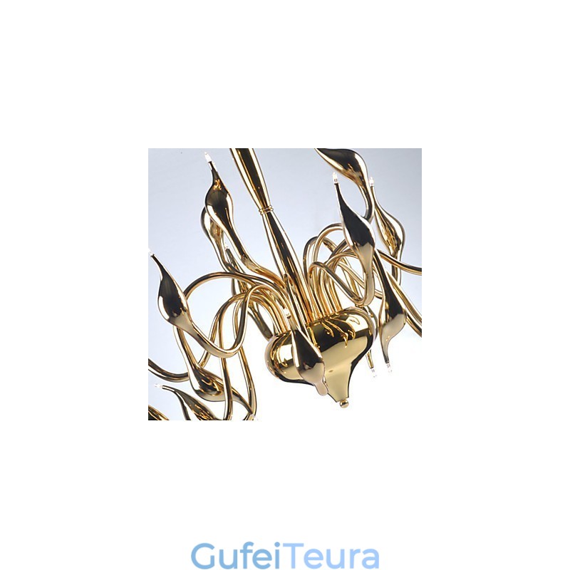 ציפוי זהב של נברשת מודרנית 18 אורות G4