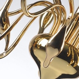 ציפוי זהב של נברשת מודרנית 18 אורות G4