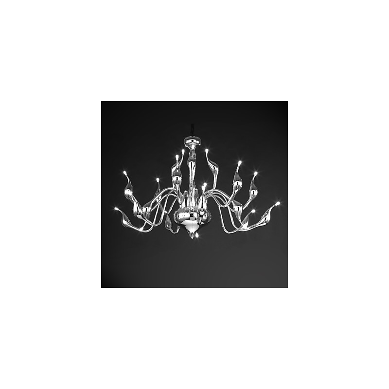 Modern Chandelier Light 18 Lights G4 Chrome גימור