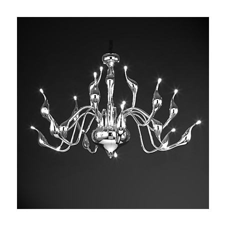 Modern Chandelier Light 18 Lights G4 Chrome גימור