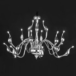 Modern Chandelier Light 18 Lights G4 Chrome גימור