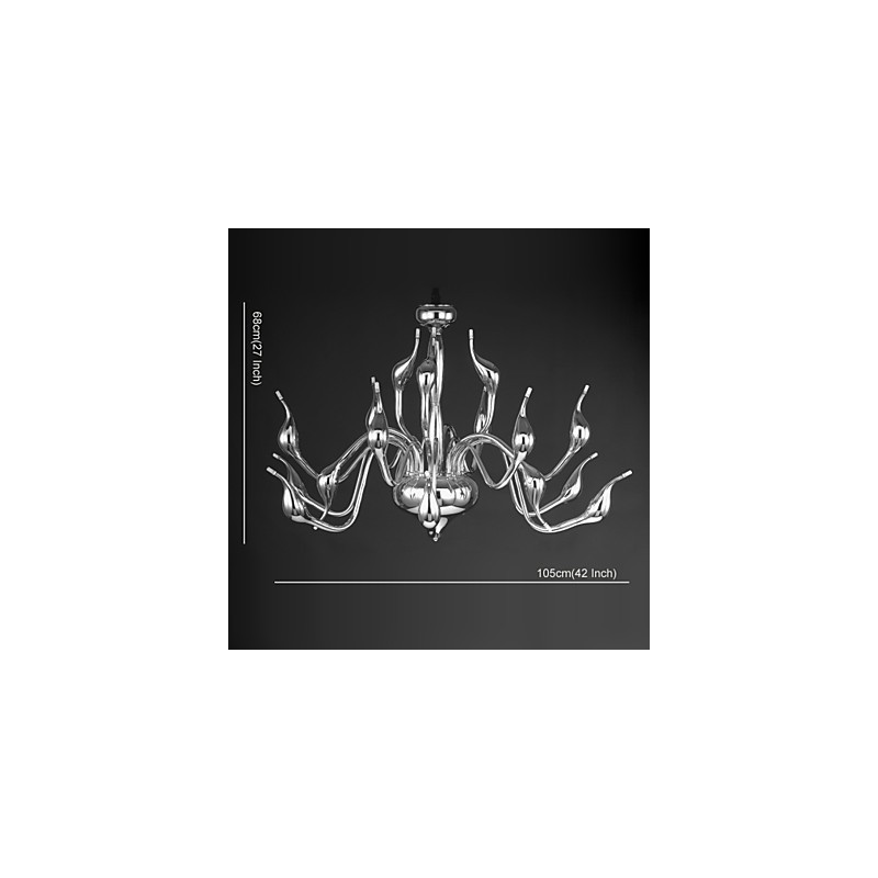 Modern Chandelier Light 18 Lights G4 Chrome גימור