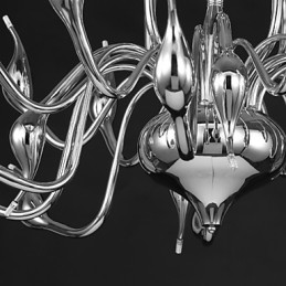 Modern Chandelier Light 18 Lights G4 Chrome גימור
