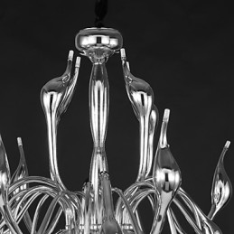 Modern Chandelier Light 18 Lights G4 Chrome גימור