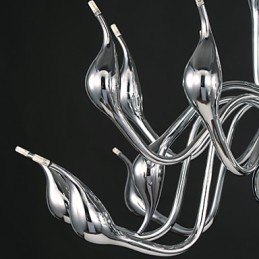 Modern Chandelier Light 18 Lights G4 Chrome גימור