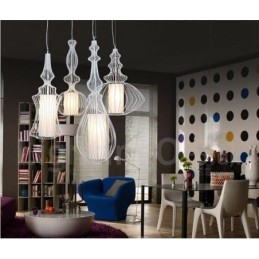 תאורת תליון בצורת אגרטל מתכת וינטג'